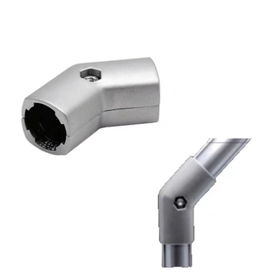 DYJ28-A03 รุ่นที่ 3 กรอบท่อลวด ท่ออลูมิเนียมคุณภาพสูง 135 ° ส่วนแนบต่อภายนอก