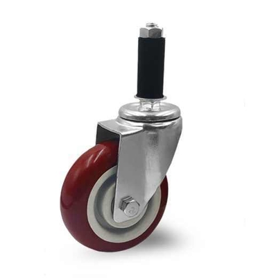 5 Inch Expansion Insert Casters Without Brake Insertion Caster Industry Caster Wheels Pvc Pu Rubber Tpr ESD Caster Wheel